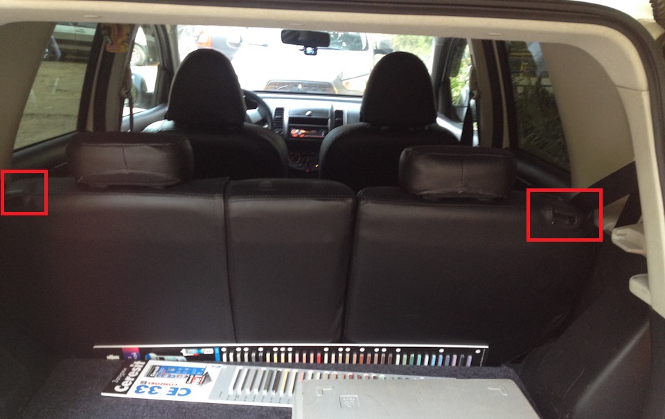 Снятие и установка заднего сиденья Nissan Note 2004 - 2012