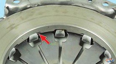 Оцените состояние опорных колец нажимной пружины внутренней стороны пружины на автомобиле Hyundai Solaris