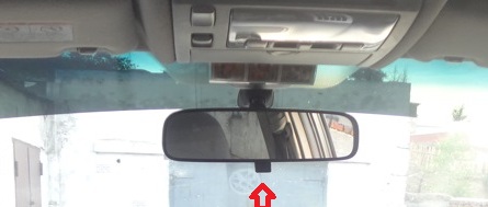 Схема регулировки внутреннего зеркала заднего вида Toyota Camry 
