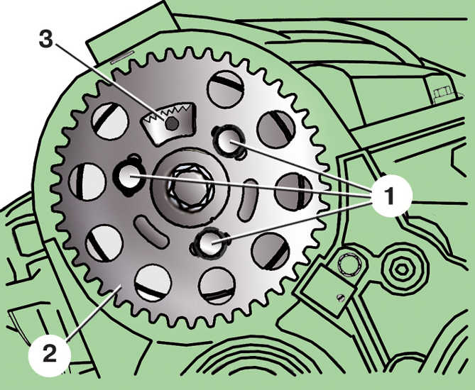 Схема снятия шкива распределительного вала дизельного двигателя Skoda Fabia I