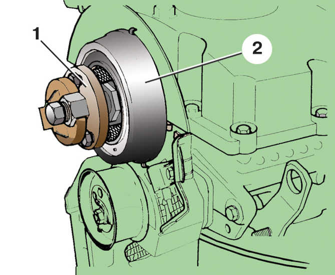 Схема снятия съемника и ступицы шкива распределительного вала дизельного двигателя Skoda Fabia I