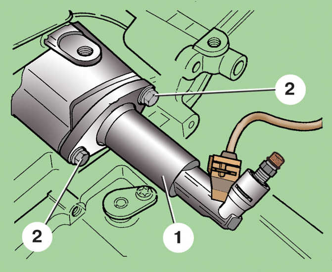 Схема вынимания из картера коробки передач привода выключения сцепления Skoda Fabia I