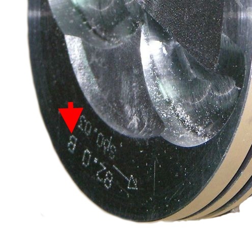 Маркировка класса диаметра на днище поршня двигателя ВАЗ-21116 для Лада Гранта (ВАЗ 2190)