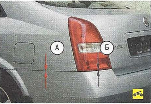 Зазоры между задним бампером и прилегающими деталями Nissan Primera