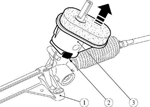 Снятие уплотнителя щитка передка с корпуса рулевого механизма Lada Largus