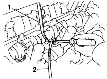 Схема снятия регулировочной шайбы привода клапанов Toyota Camry 