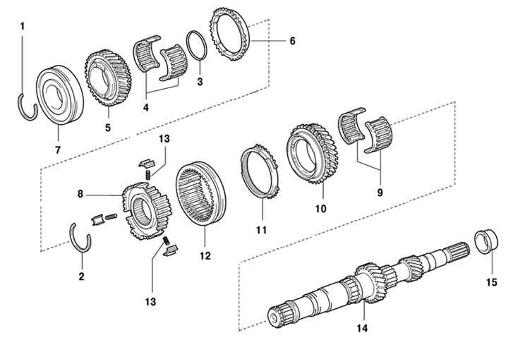 Компоненты механической коробки передач (часть 5, входной вал) Toyota Camry 