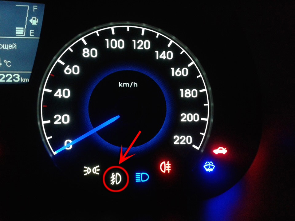 Значки на панели машины хендай солярис 2015 года горит снежинка на панели приборов где температура воздуха
