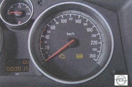 Спидометр в автомобиле Opel Astra