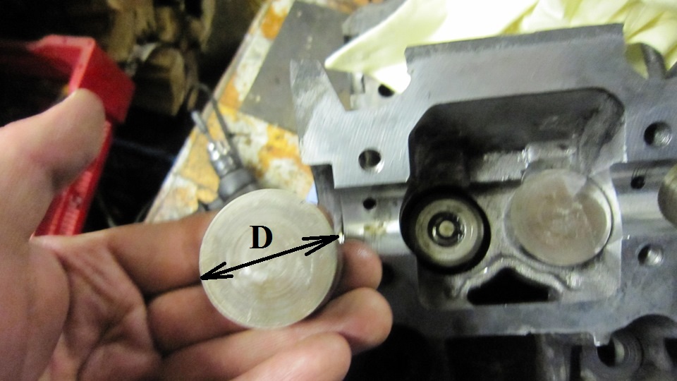 Обозначение наружного диаметра толкателя клапана 8-клапанного двигателя Лада Гранта (ВАЗ 2190)